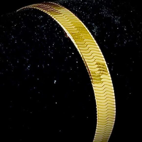AEU# Exquisite JCM 7” Reversible Gold Vermeil Bracelet - Picture 1 of 12